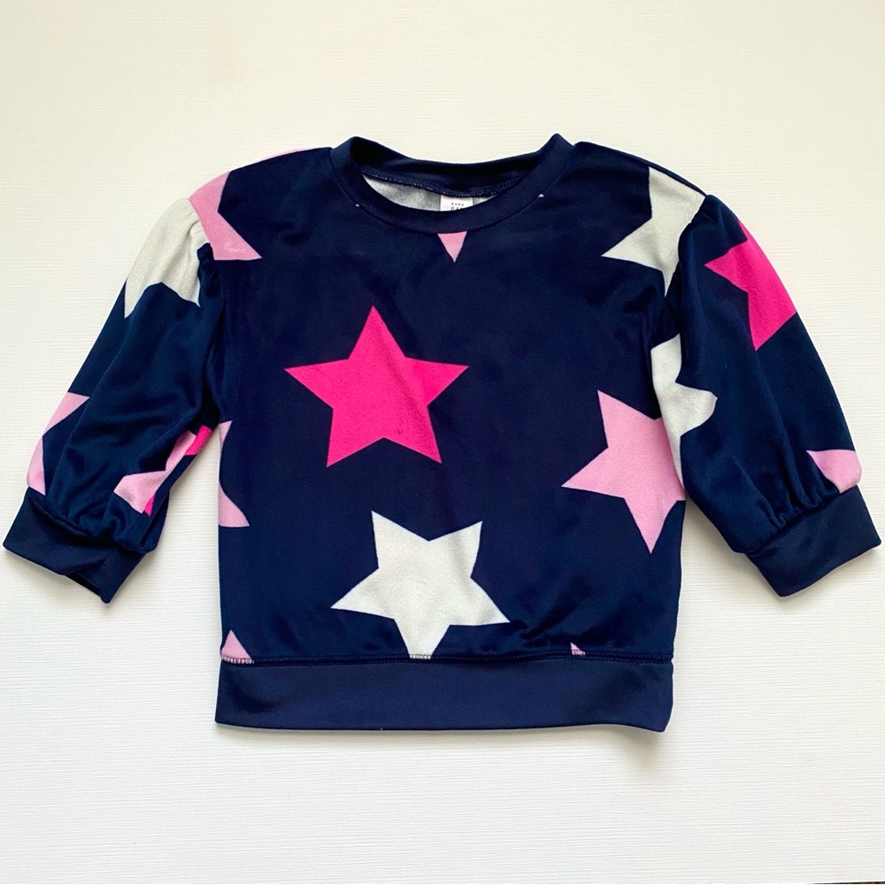 GAP Toddler Girl Star Plush Tunic Sweatshirt